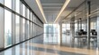 Contemporary office structures within financial hub with copyspace for text hyper realistic 
