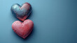 Two hearts. Love concept, generative ai