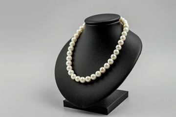 Wall Mural - Pearl necklace on neck stand