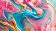 A captivating marbling texture in vibrant colors with elegant golden swirls. An artistic background concept perfect for design and print projects