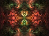 Fototapeta  - Symmetry and Asymmetry in Abstract Fractal Design