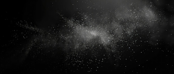 Wall Mural - Contrasting sparkling dust in dark space