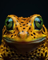 Poster - Closeup of a Vibrant Frog with Striking Eyes