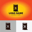 oil drum icon barrel oil Drop Blob Dribble Gallon fuel industry logo modern flat app business vector logo