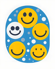 Sticker - Various Smiley Faces