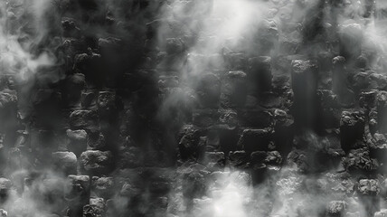 Wall Mural - seamless pattern of a fog mist haze soft on a black background