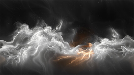Wall Mural - seamless pattern of a fog mist haze soft on a black background