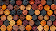 © Glebstock - Seamless pattern of many previously used wine bottle corks
