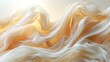 © Vivid Canvas - Elegant flowing fabric in soft white and gold tones giving a sense of luxury and smoothness.
