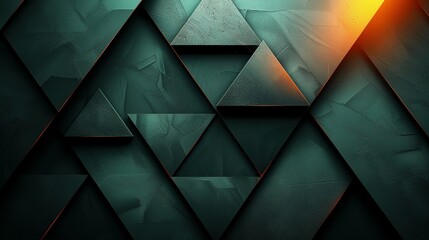 Wall Mural - Dark grey abstract geometric background with dark triangular shapes and a textured surface. Modern minimal wallpaper design