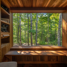 Tranquil Birdwatching Nook: Concealed Binocular Shelves For Nature Lovers