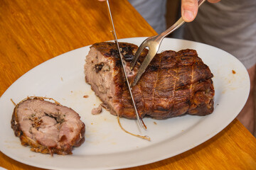 Sticker - Honey Garlic Pork Tenderloin Recipe , oven-roasted pork roll