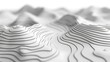 3D Map with Mountains and Valleys in black lines