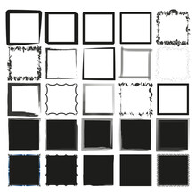 Diverse frames collection for every occasion. Classic and decorative borders for personalization. Ideal for invitations and certificates. Vector illustration. EPS 10.