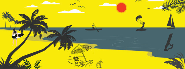 Wall Mural - Goa beautiful illustration, is renowned for its stunning beaches, vibrant culture