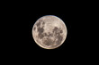 Full Moon Worm Moon rising in the night sky