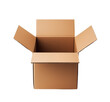 © Anasaiimages - open and empty cardboard box with cover standing, isolated on transparent background. Generative AI