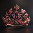 Una encantadora corona de la reina del carnaval,con lindas joyas