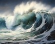 ocean waves, crashing ocean waves