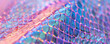 Snake skin textured background with holographic iridescent tones