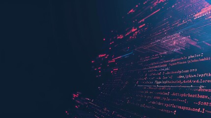 Computer script and programming code, abstract technology background of software developer