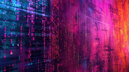 Computer script and programming code, abstract technology background of software developer