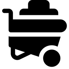 Canvas Print - wheelbarrow icon