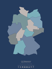 Poster - Germany map.
a simple map of the country.