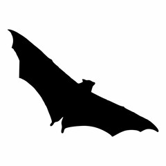 Wall Mural - black silhouette of a bat