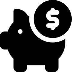 Canvas Print - piggy bank icon