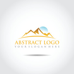 Wall Mural - Abstract Mountain Logo Template. Vector Illustrator