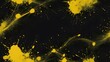 © Inna Nyan - Yellow splats of paint on black grunge texture