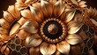 sunflower seeds on wooden background, background with ornament, Delicious sunflower black seeds cut out