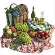 fruit and vegetables, A picnic basket overflowing with delicious treats and fresh fruits created with generative ai