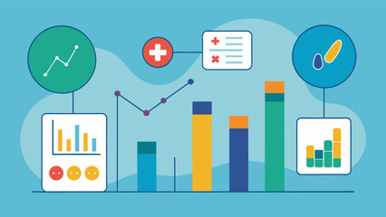 Wall Mural - Graphs and charts demonstrating the positive impact of personalized ketamine treatment plans on reducing symptoms and increasing overall quality of.