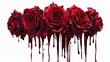 bloody red rose petals