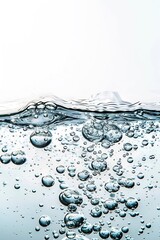 Aufkleber - small Water bubbles, white background, : Generative AI