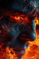 Wall Mural - Fiery Depths of Hades:Condemned Faces Punishment for Sins in 3D