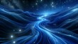 © FantasyLand86 - A sapphire blue ribbon of light undulating through a field of stars, suggesting an astral river.