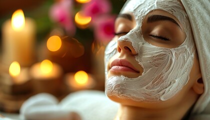 Facial treatment at the spa