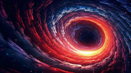 Wall Mural - Digital galaxy colorful black hole scene abstract graphic poster web page PPT background
