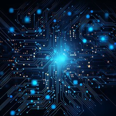 Fototapete - Circuit board background. Technology and science concept. 3D Rendering