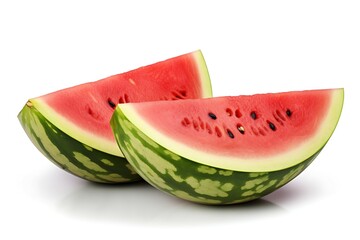 Wall Mural - Two slice of watermelon isolated on white background