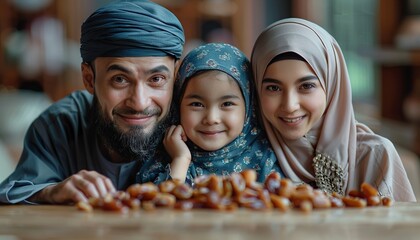 Canvas Print - Muslim family 