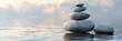 calm and relaxive stone and water yoga background