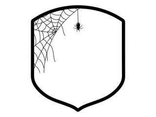 Canvas Print - Halloween Frame Spider Webs Background
