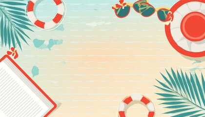 Wall Mural - Bright and Vibrant Summer Banner Background