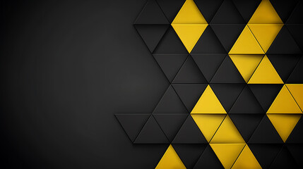 Black and yellow geometric corporate design. Vector background.