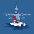 Sailing is my passion.sketch sail graphic design.Can be used as t shirt printing design.