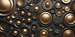 golden and black circles background